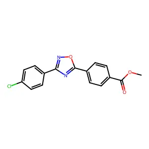 Methyl 4-[3-(4-chlorophenyl)-1,2,4-oxadiazol-5-yl]benzoate structure