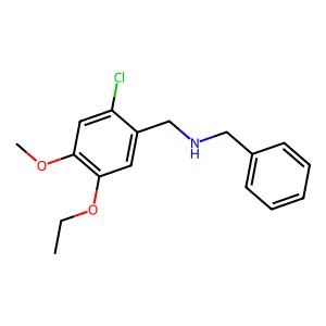N-benzyl-N-(2-chloro-5-ethoxy-4-methoxybenzyl)amine structure