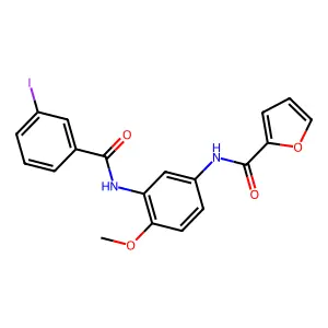 N-{3-[(3-iodobenzoyl)amino]-4-methoxyphenyl}-2-furamide structure