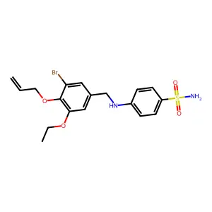 4-{[4-(Allyloxy)-3-bromo-5-ethoxybenzyl]amino}benzenesulfonamide structure