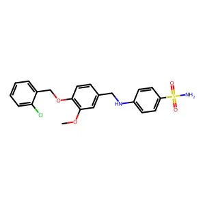 4-({4-[(2-Chlorobenzyl)oxy]-3-methoxybenzyl}amino)benzenesulfonamide structure