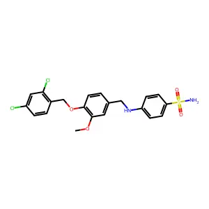 4-({4-[(2,4-Dichlorobenzyl)oxy]-3-methoxybenzyl}amino)benzenesulfonamide structure