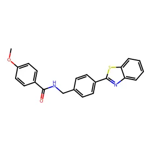 N-[4-(1,3-benzothiazol-2-yl)benzyl]-4-methoxybenzamide structure
