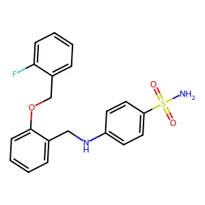 4-({2-[(2-Fluorobenzyl)oxy]benzyl}amino)benzenesulfonamide structure