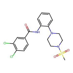 3,4-dichloro-N-[2-(4-methylsulfonylpiperazin-1-yl)phenyl]benzamide structure
