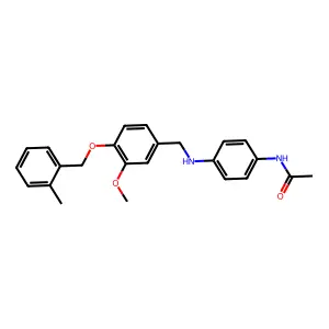 N-[4-({3-methoxy-4-[(2-methylbenzyl)oxy]benzyl}amino)phenyl]acetamide structure