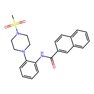 N-[2-(4-methylsulfonylpiperazin-1-yl)phenyl]naphthalene-2-carboxamide structure