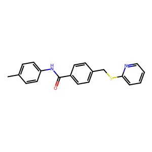 N-(4-methylphenyl)-4-[(2-pyridinylthio)methyl]benzamide structure