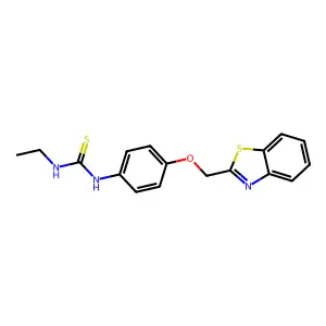 N-[4-(1,3-benzothiazol-2-ylmethoxy)phenyl]-N'-ethylthiourea structure
