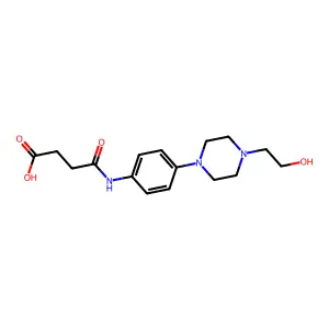 4-[[4-[4-(2-Hydroxyethyl)-1-piperazinyl]phenyl]amino]-4-oxobutanoic acid structure