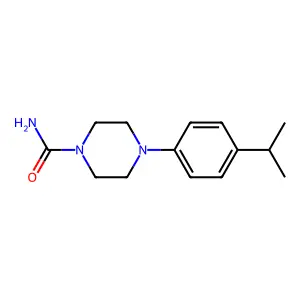 4-[4-(1-Methylethyl)phenyl]-1-piperazinecarboxamide structure