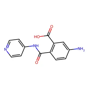 5-Amino-2-[(4-pyridinylamino)carbonyl]benzoic acid structure