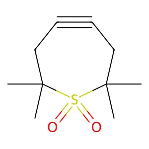 Thiepin, 4,5-didehydro-2,3,6,7-tetrahydro-3,3,6,6-tetramethyl-, 1,1-oxide structure