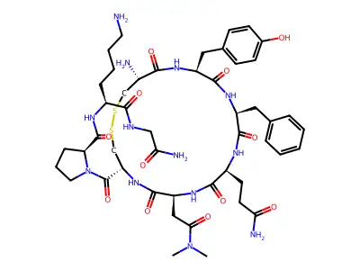 vasopressin, (5-(N(4),N(4)-dimethyl-Asn)-8-Lys)- structure