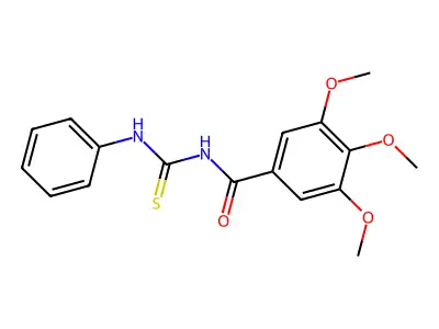 3,4,5-trimethoxy-N-(phenylcarbamothioyl)benzamide structure