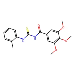 3,4,5-trimethoxy-N-[(2-methylphenyl)carbamothioyl]benzamide structure