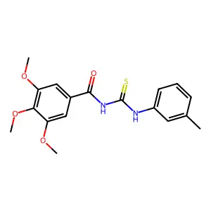 3,4,5-trimethoxy-N-[(3-methylphenyl)carbamothioyl]benzamide structure