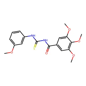3,4,5-trimethoxy-N-[(3-methoxyphenyl)carbamothioyl]benzamide structure