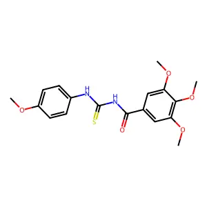 3,4,5-trimethoxy-N-[(4-methoxyphenyl)carbamothioyl]benzamide structure