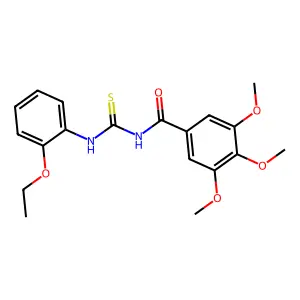 N-[(2-ethoxyphenyl)carbamothioyl]-3,4,5-trimethoxybenzamide structure