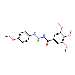 N-[(4-ethoxyphenyl)carbamothioyl]-3,4,5-trimethoxybenzamide structure