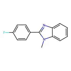 2-(4-Fluorophenyl)-1-methylbenzimidazole structure
