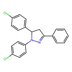 1H-Pyrazole, 1,5-bis(4-chlorophenyl)-4,5-dihydro-3-phenyl- structure