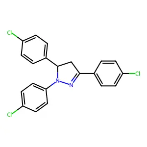 1,3,5-Tris(4-chlorophenyl)-4,5-dihydro-1H-pyrazole structure