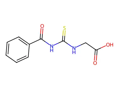 {[{[Hydroxy(phenyl)methylidene]amino}(sulfanyl)methylidene]amino}acetate structure