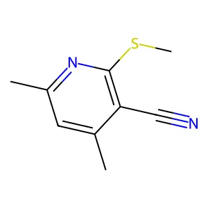 3-Pyridinecarbonitrile, 4,6-dimethyl-2-(methylthio)- structure