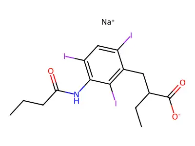 Tyropanoate Sodium structure
