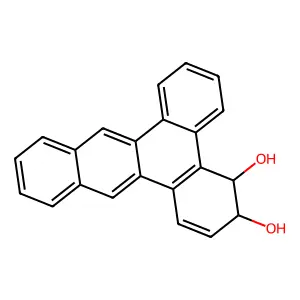 trans-3,4-Dihydrobenzo(b)triphenylene-3,4-diol structure