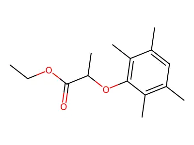 Ethyl 2-(2,3,5,6-tetramethylphenoxy)propanoate structure