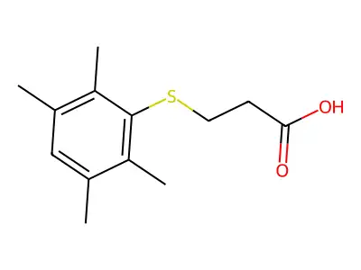 Propionic acid, 3-((2,3,5,6-tetramethylphenyl)thio)- structure