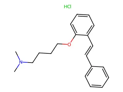 N,N-dimethyl-4-[2-(2-phenylethenyl)phenoxy]butan-1-amine;hydrochloride structure