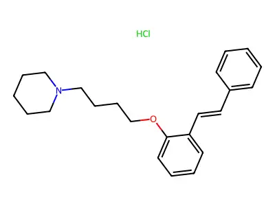 1-[4-[2-(2-Phenylethenyl)phenoxy]butyl]piperidine;hydrochloride structure