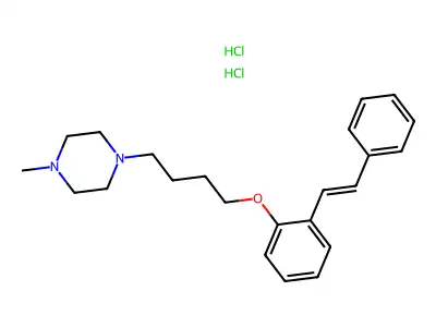 2-(4-(4-Methyl-1-piperazinyl)butoxy)stilbene dihydrochloride structure