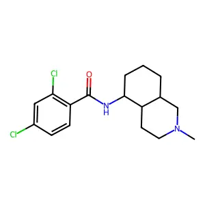 Benzamide, 2,4-dichloro-N-(2-methyldecahydroisoquinol-5-yl)-, (E)- structure