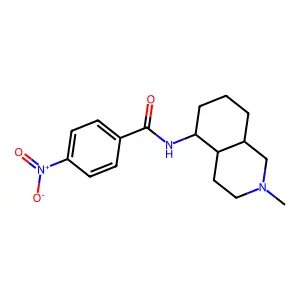 Benzamide, N-(2-methyldecahydroisoquinol-5-yl)-4-nitro-, (E)- structure