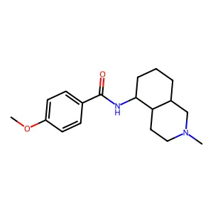 Benzamide, 4-methoxy-N-(2-methyldecahydroisoquinol-5-yl)-, (E)- structure