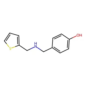 4-[(Thiophen-2-ylmethylamino)methyl]phenol structure