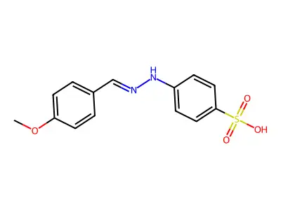 4-[2-[(4-Methoxyphenyl)methylidene]hydrazinyl]benzenesulfonic acid structure