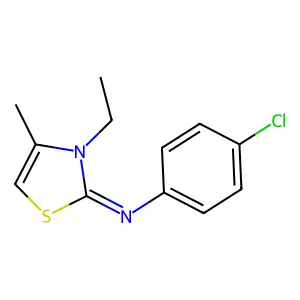 N-(4-chlorophenyl)-3-ethyl-4-methyl-2,3-dihydro-1,3-thiazol-2-imine structure