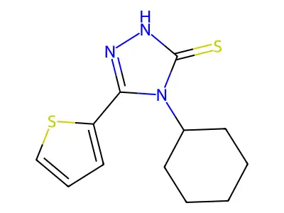 4-Cyclohexyl-5-(2-thienyl)-1,2,4-triazole-3-thiol structure