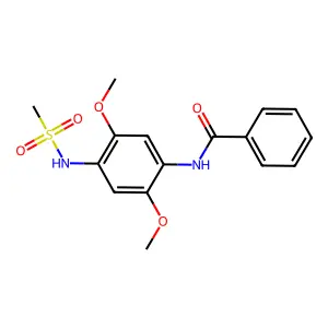 N-{2,5-dimethoxy-4-[(methylsulfonyl)amino]phenyl}benzamide structure