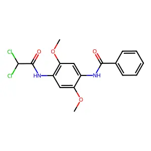 N-[4-[(2,2-dichloroacetyl)amino]-2,5-dimethoxyphenyl]benzamide structure