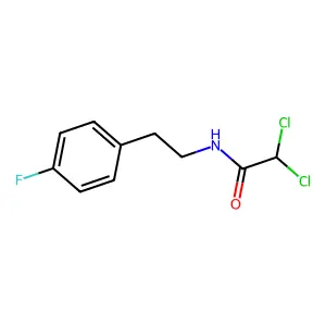 2,2-dichloro-N-[2-(4-fluorophenyl)ethyl]acetamide structure