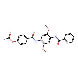 4-({2,5-Dimethoxy-4-[(phenylcarbonyl)amino]phenyl}carbamoyl)phenyl acetate structure