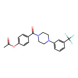 4-({4-[3-(Trifluoromethyl)phenyl]piperazinyl}carbonyl)phenyl acetate structure