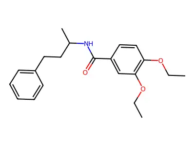 3,4-diethoxy-N-(4-phenylbutan-2-yl)benzamide structure